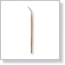 Vegan Bamboo and Synthetic Taklon Bristle Bent Eyeliner Applicator