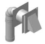 ProTech Systems FasNSeal FSWMK4 4' Wall Thimble with Termination Telescoping Elbow Appliance Adapter