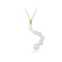 Pearl Journey Pendant in 14K Yellow Gold