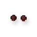 14k 3mm Synthetic Garnet Childrens Earrings