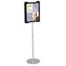 Adjustable Telescopic Pole Floor Sign Stand, Metal, 44