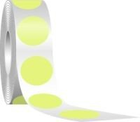 Glow-in-the-Dark Marking Dots, 3, Green/Yellow Color, 50 Per Roll