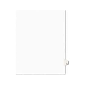 Avery 01072 - Avery-Style Legal Side Tab Divider, Title: 72, Letter, White, 25/Pack-AVE01072