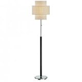 olina chrome leather floor lamp