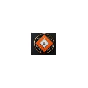 13 Year NA Black & Orange Medallion / Coin - Classic Design (Narcotics Anonymous)-image