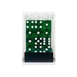 Green Transparent 6 Sided Dice 12mm 36 Dice