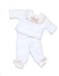 Dollhouse Miniature Long Baby Outfit with a Pink Ribbon