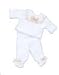 Dollhouse Miniature Long Baby Outfit with a Pink Ribbon