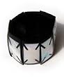 White Mother of Pearl Shell Inlaid Black Resin Stretch Crossed Bracelet P22-A