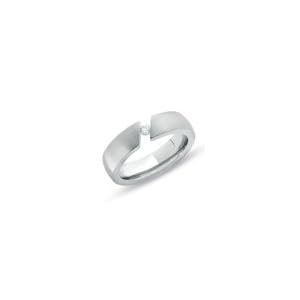 ZALES Men's Titanium Diagonal Tension Band with Diamond Accent titanium rings