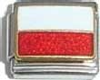 Clearly Charming Poland Flag Italian Charm Bracelet Link