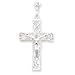 Sterling Silver Crucifix Pendant with 20 Inch Sterling Silver Chain