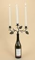 WINE bottle CANDELABRA Pine Cone candle holder Decor