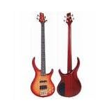 Vintage V1004 Thru-neck Bass in Cherry Sunburst