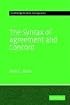 The Syntax of Agreement and Concord (Cambridge Studies in Linguistics)