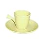 Fiesta Yellow Stick Handle Demitasse Cup and Saucer