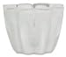 Art Glass White Flower Shaped Candle Votive 4 3/4"D, 3 /12"H Set of Two