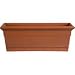 Dynamic Design HX2412DT Hampton 24-Inch Snap-Fit Poly Rim Window Box, Dark Terra