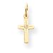 14k 1/2 Pt Diamond Cross Childrens Necklace - 15 Inch