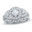 ZALES Diamond Pavé Vintage Bridal Set in 14K White Gold 1 1/2 CT. T.W. eng fancy cntr h 11gyirJkNaL. SL160 ZALES Diamond Pavé Vintage Bridal Set in 14K White Gold 1 1/2 CT. T.W. eng fancy cntr h