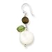 Sterling Silver White Pearl Peridot Prehnite Earrings