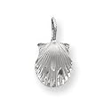 14k Diamond-cut Seashell Pendant