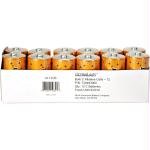D Cell Alkaline Battery Bulk Pack - 12 Pack