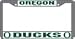 Oregon Ducks Chrome License Plate Frame - Set of 2