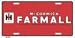 McCormick Farmall International Harvester License Plate Image