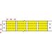 Brady SEHCPS-0.9-3336-YL BradySleeve Dot Matrix Printer Sleeves, 0.90" Height, 0.333" Width, Polyolefin (B-322) Yellow (Box of 5000)