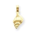 14k 3-D Conch Shell Pendant