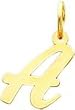 Cursive Letter "A" Charm 14k Gold