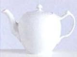 WHITE HALF-LACE TEAPOT-8 CUP