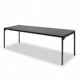 Samson series premium commercial table, 96 x 30, dark wood grain w/steel legs