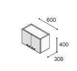 ノーリツ(NORITZ)　洗面化粧台　シャンピーヌ　オプションキャビネット　アッパー　間口:600mm　【LSAU-600N】【LSAU600N】　ブラウンウッド+7350円