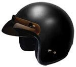 HCI Helmets - Open Face Motorcycle Helmets Scooter Helmet 10FlatBlack
