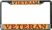 Vietnam Veteran Motorcycle License Plate Frame (Chrome Metal)