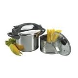 Manttra 8 Quarts 5pc Multi Pressure Cooker Set by Mercantile International