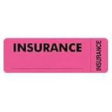 Medical Labels for Insurance, 3 x 1, Fluorescent Pink, 250/Roll