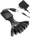 7-Port USB 2.0 Hub w/Built-in Cables (Black) for Sony laptop
