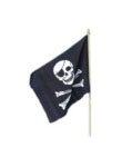 Pirate Flag On Stick Skull and Bones DesignIMAGE