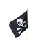 Pirate Flag On Stick Skull and Bones Design_s-1