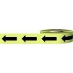Glow-In-The-Dark Marking Tapes, 3 x 15 ft. - BLACK/YELLOW-GREEN ARROW PATTERN