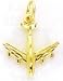 14k Gold 3-D Airplane Charm [Jewelry]