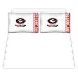 Sports Coverage 04MFSHS4GAUQUEN NCAA Georgia University Bulldogs Micro Fiber Queen Bed Sheet Set