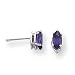 14k White Gold 7x3.5mm Marquise Amethyst earring XE103WAM