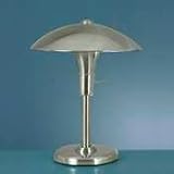 Catalina Lighting 12070119087 Touch sensor table lamp with steel shade, brushed steel, 19-1/2