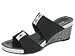 Amalfi by Rangoni Twain | Women's Slide Shoes Black Elastic Combo