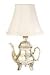 Small Silver Teapot Accent Table Lamp