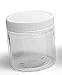 Clear Plastic Jar with White Lid 1 Oz - 12 Per Bag